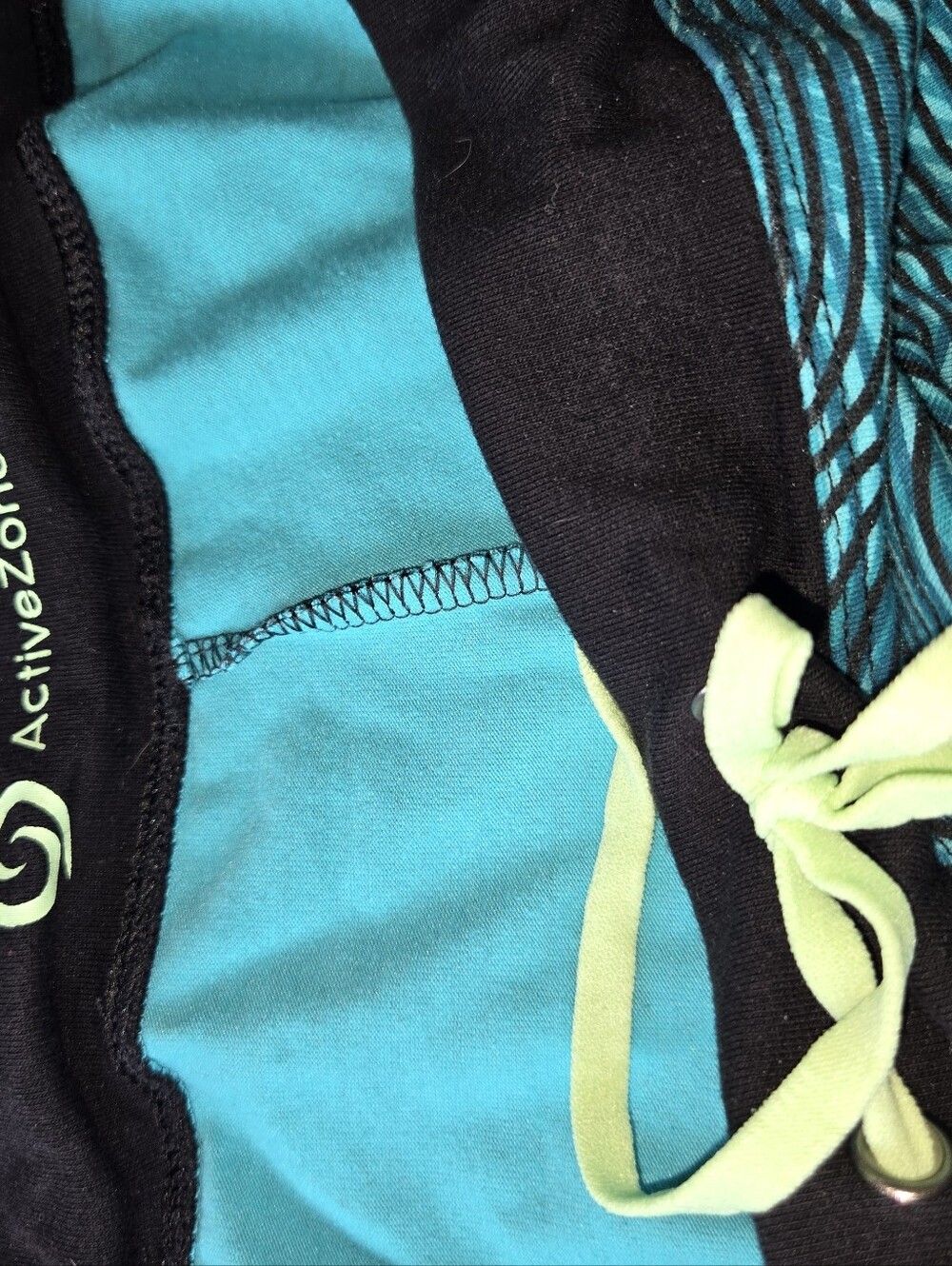 ActiveZone Athletic Shorts – Size 1X – Teal Wave Print - Picture 9 of 12